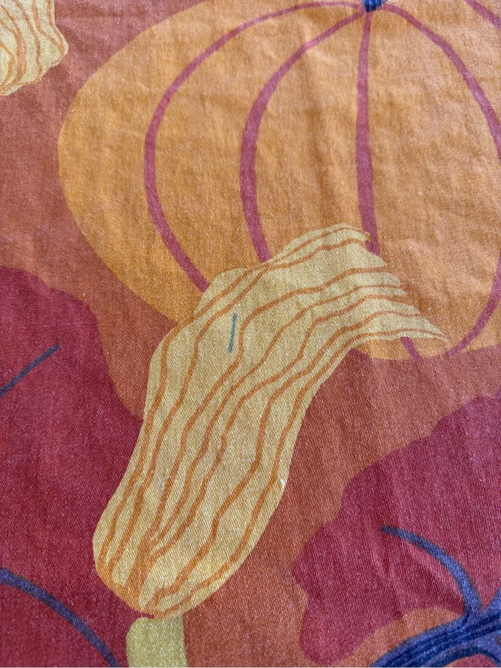 Marimekko for Crate and Barrel Kumina Orange Tablecloth